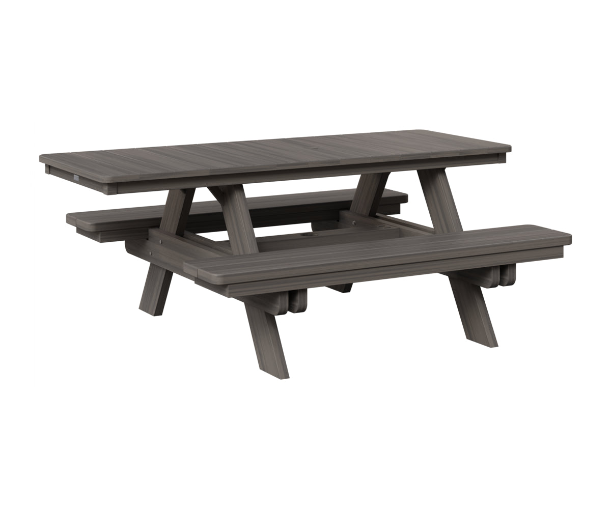 Berlin Gardens Rectangular ADA Picnic Table in Coastal Gray
