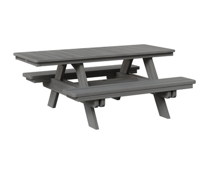 Berlin Gardens Rectangular ADA Picnic Table in Driftwood Gray