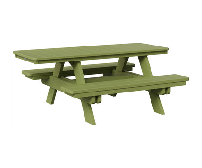Berlin Gardens Rectangular ADA Picnic Table in Kiwi Green