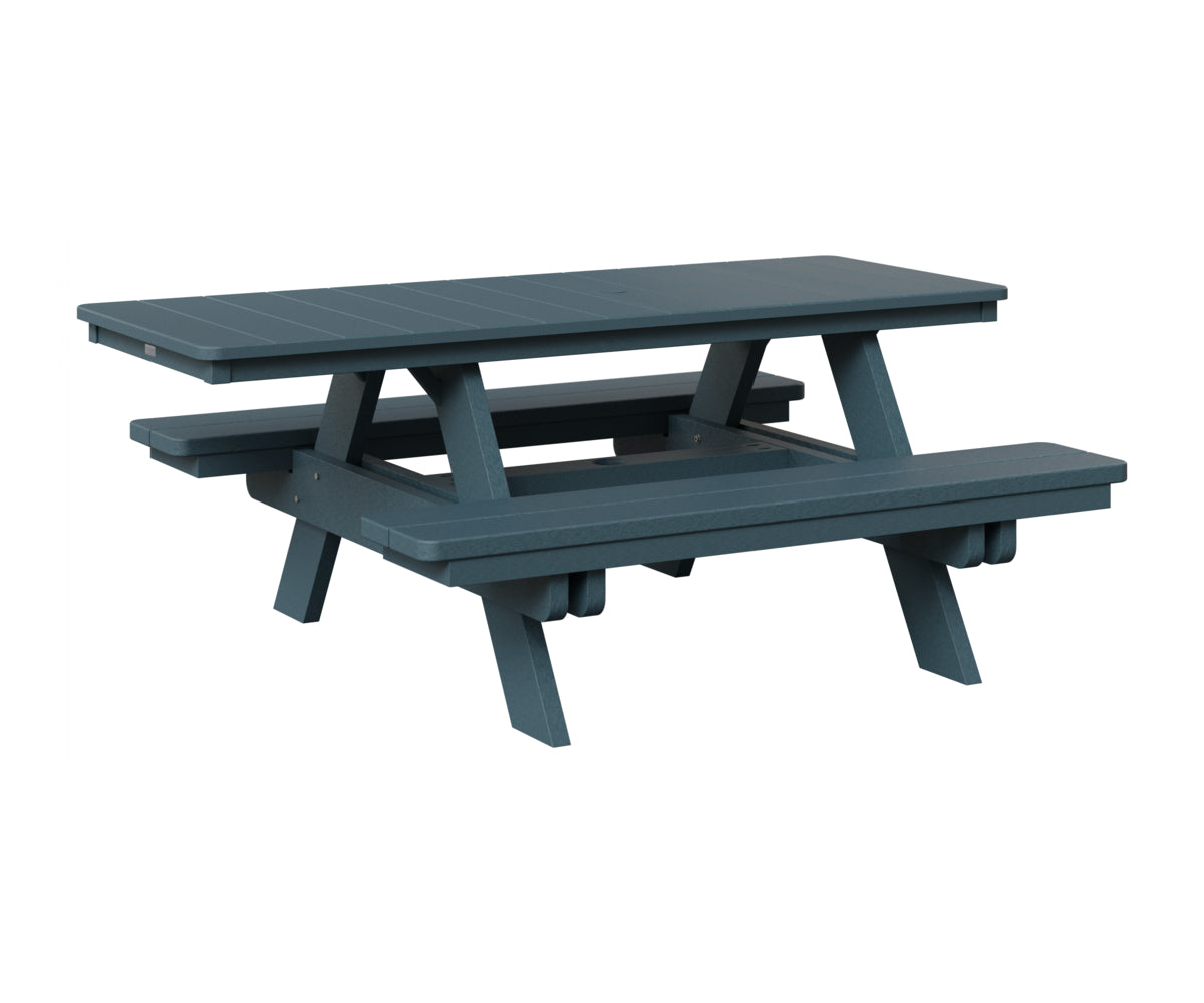 Berlin Gardens Rectangular ADA Picnic Table in Slate