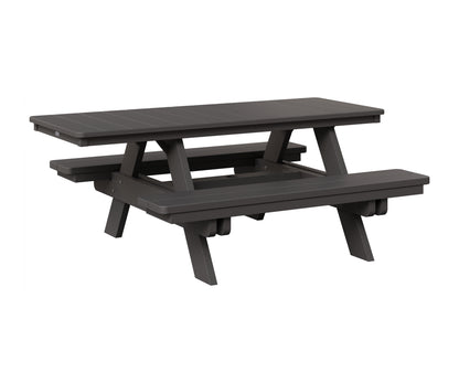 Berlin Gardens Rectangular ADA Picnic Table in Smoke Gray