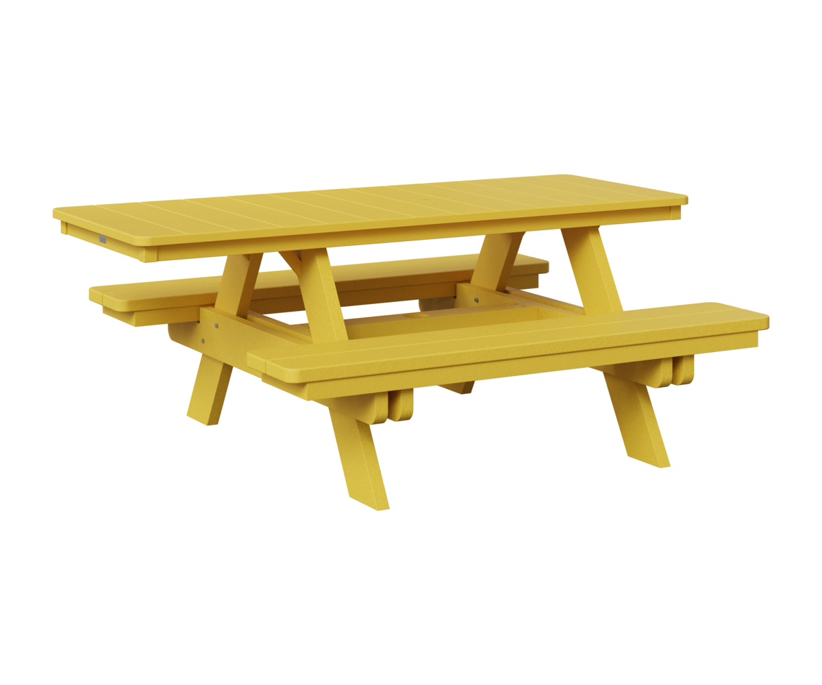 Berlin Gardens Rectangular ADA Picnic Table in Sunburst Yellow
