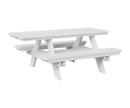 Berlin Gardens Rectangular ADA Picnic Table in White