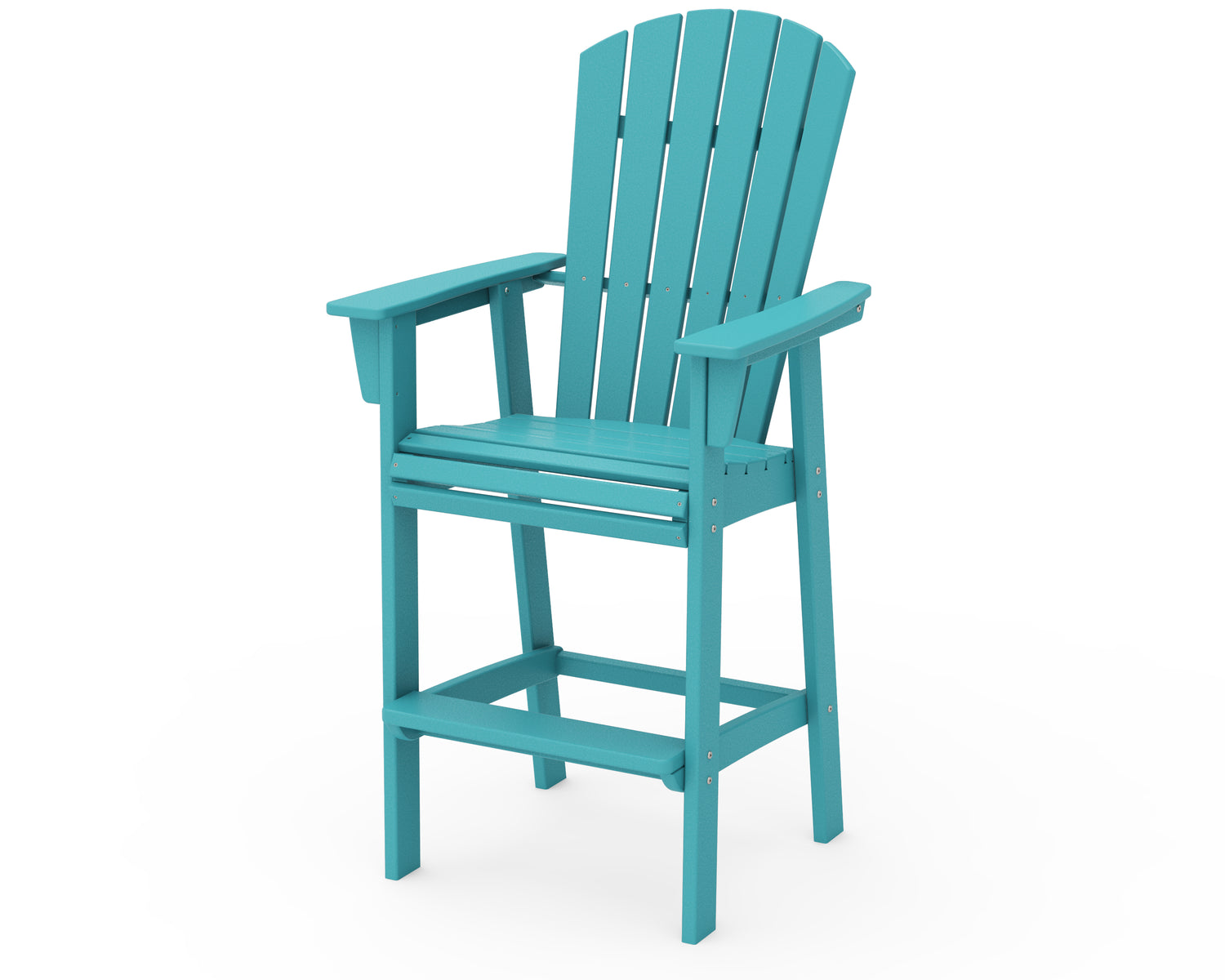 POLYWOOD Nautical Curveback Adirondack Bar Chair