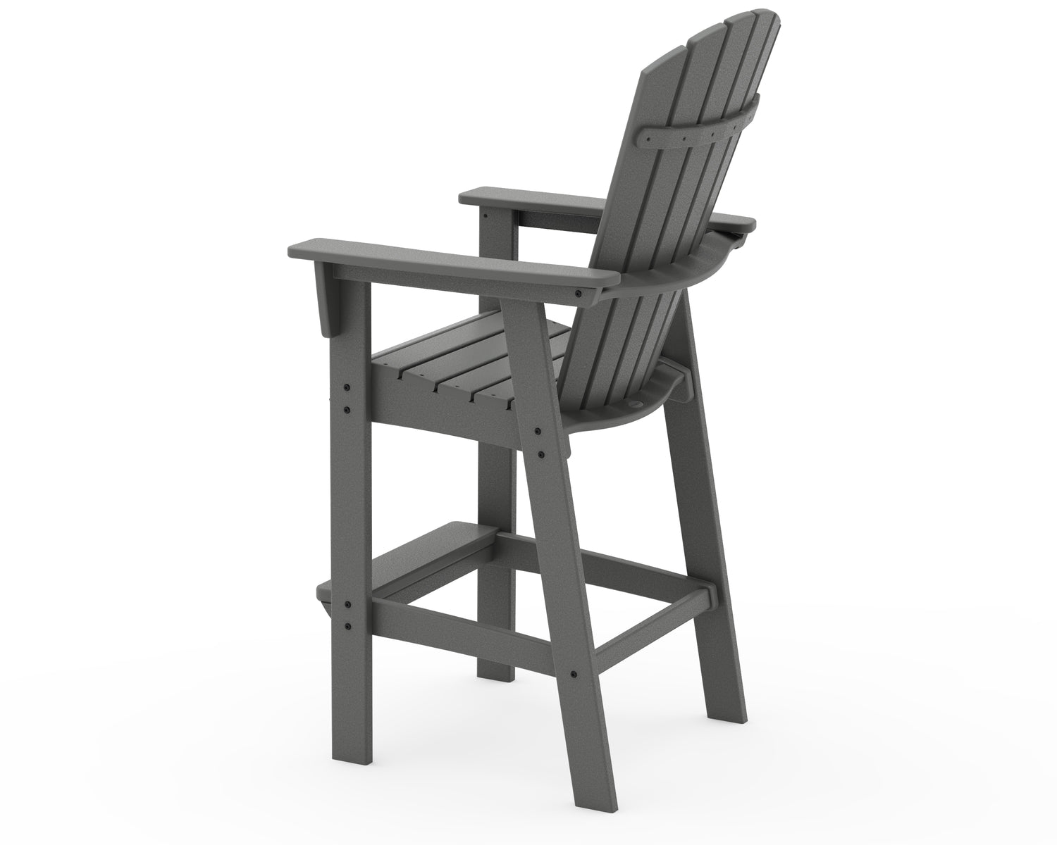 POLYWOOD Nautical Curveback Adirondack Bar Chair