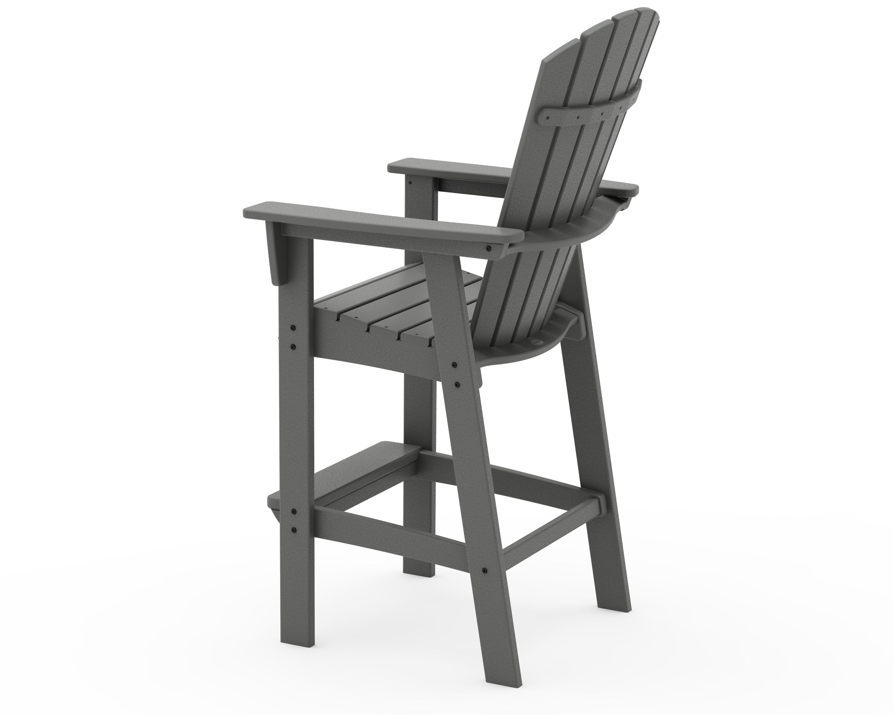 POLYWOOD Nautical Curveback Adirondack Bar Chair