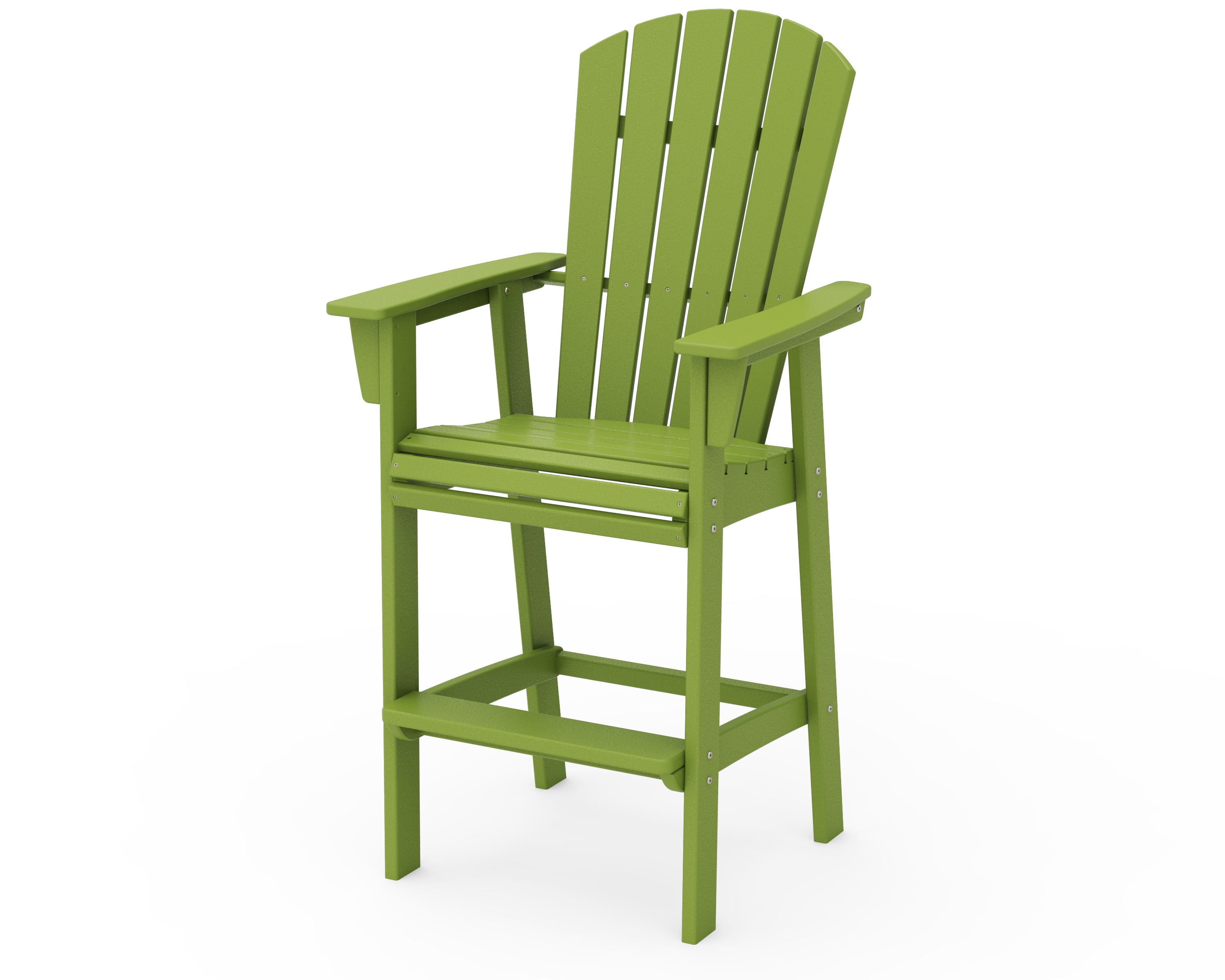 POLYWOOD Nautical Curveback Adirondack Bar Chair