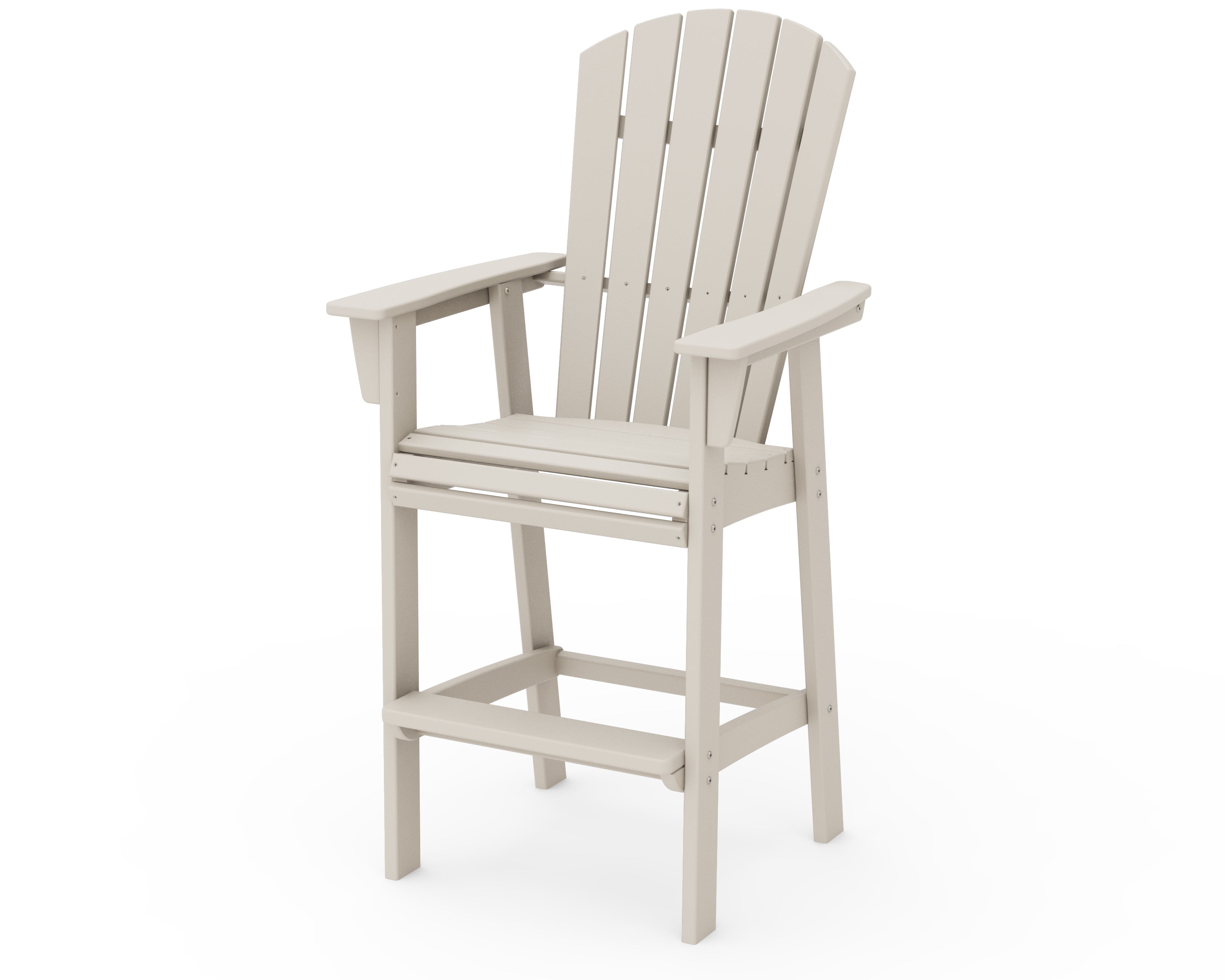 POLYWOOD Nautical Curveback Adirondack Bar Chair