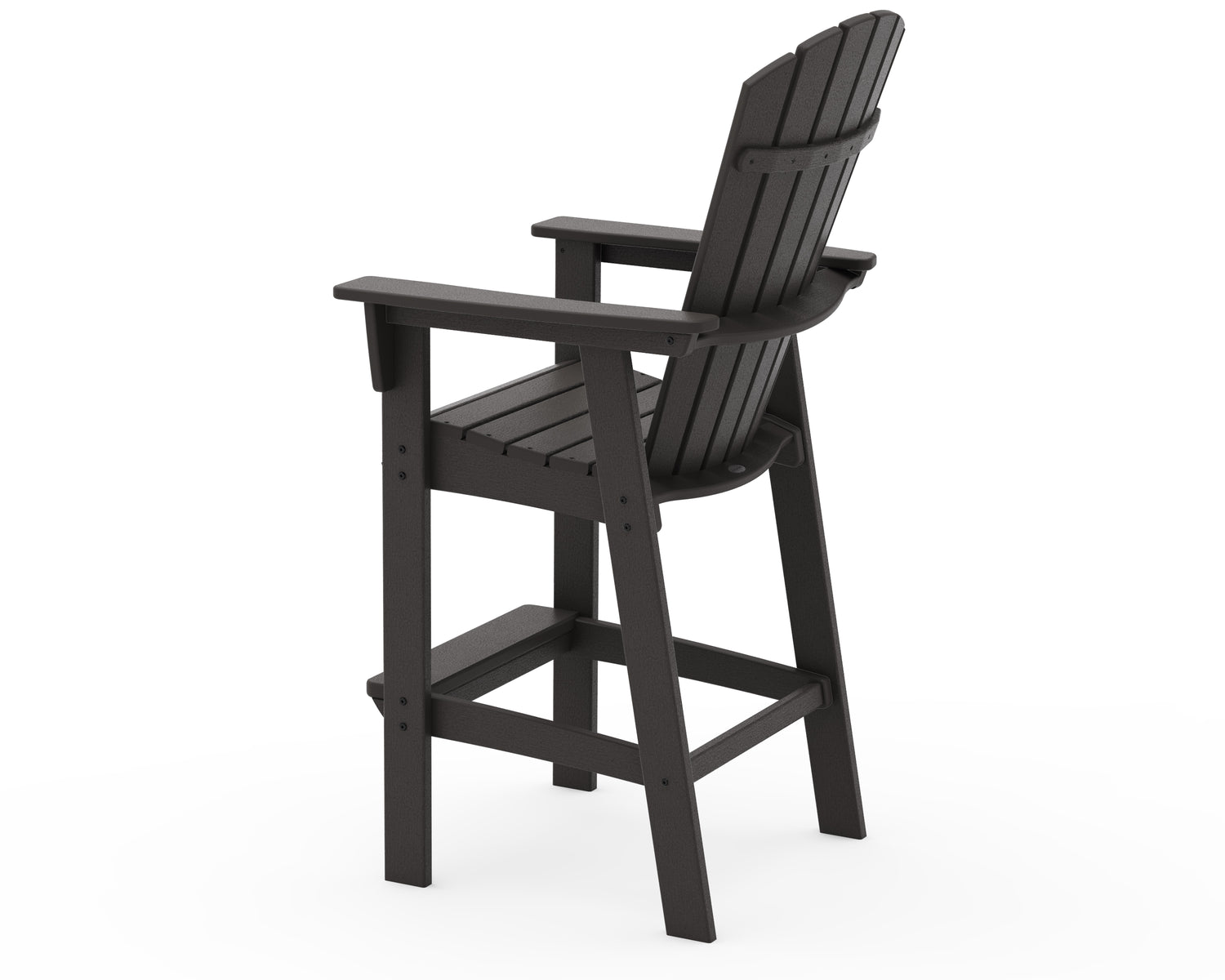 POLYWOOD Nautical Curveback Adirondack Bar Chair