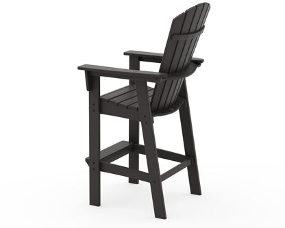 POLYWOOD Nautical Curveback Adirondack Bar Chair