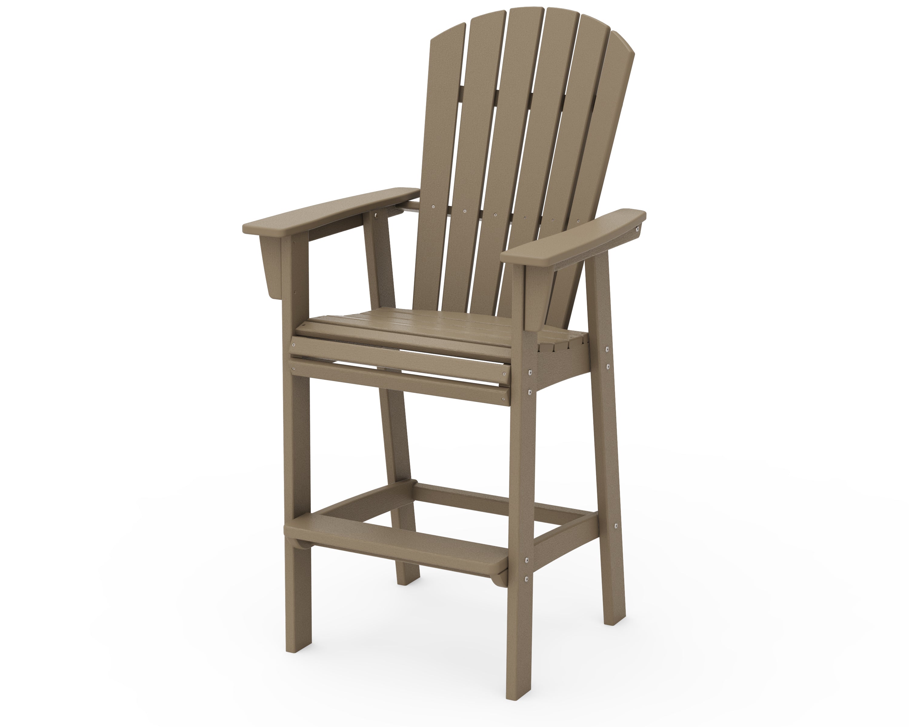 POLYWOOD Nautical Curveback Adirondack Bar Chair