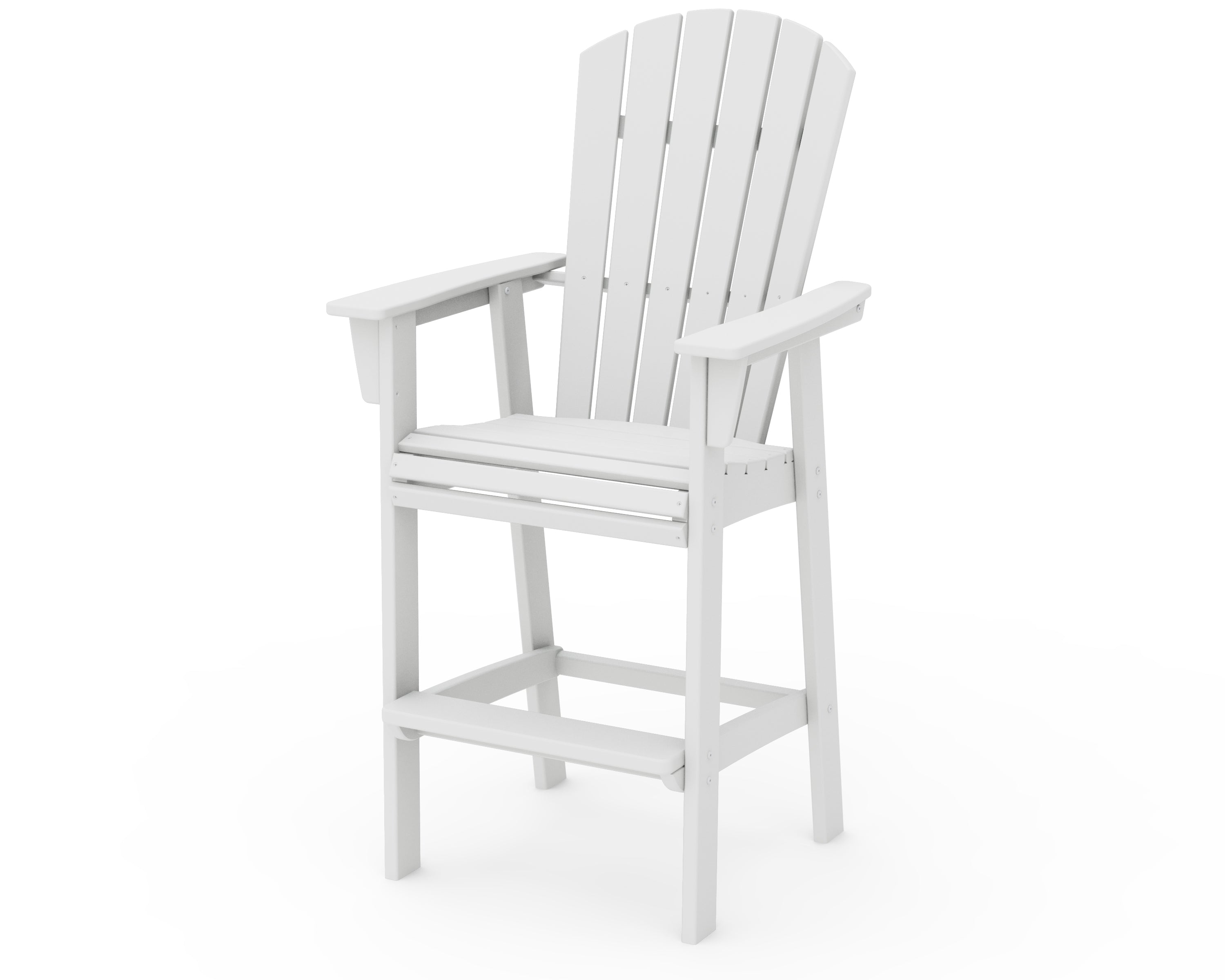 POLYWOOD Nautical Curveback Adirondack Bar Chair