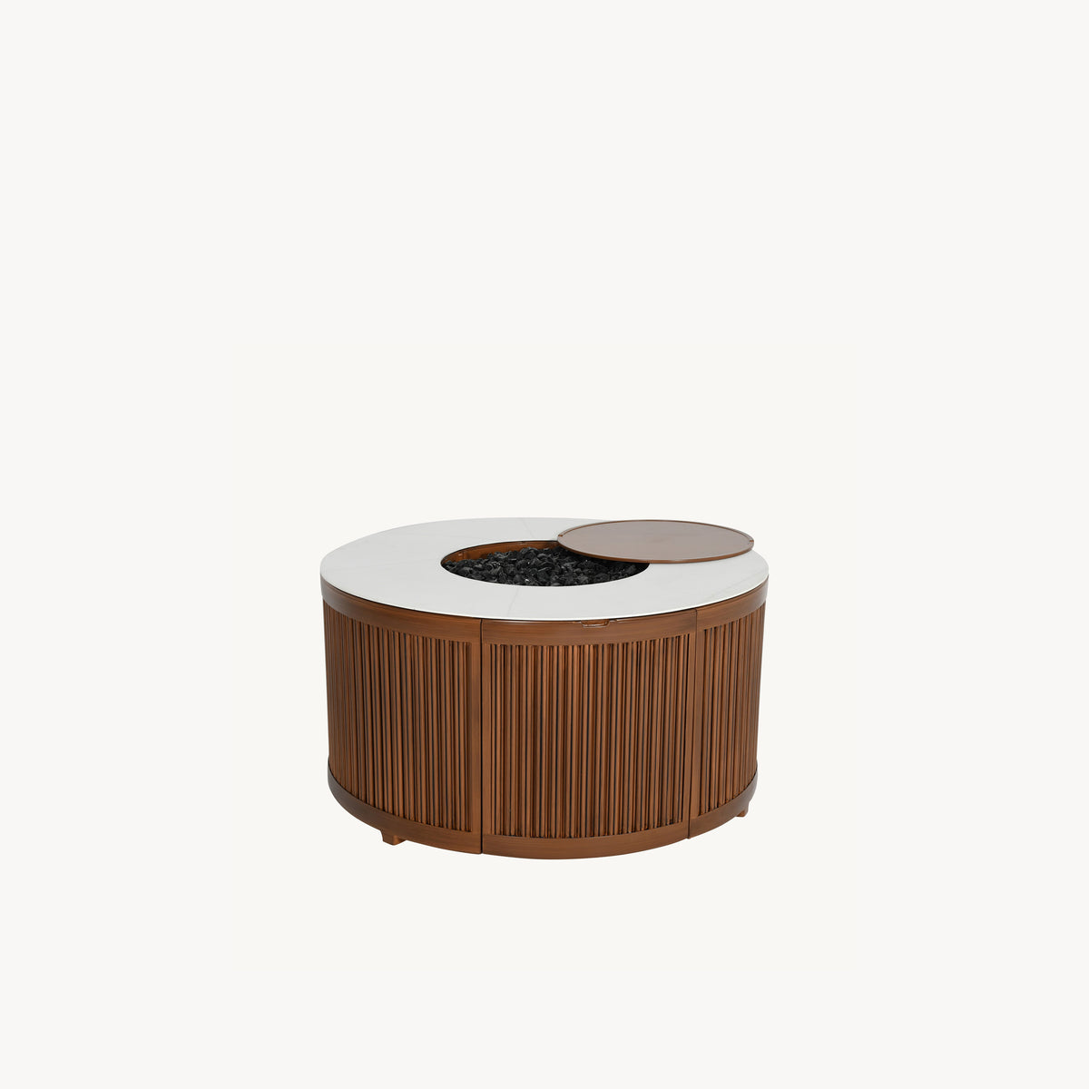 Castelle Samara Round Firepit Coffee Table, view 2