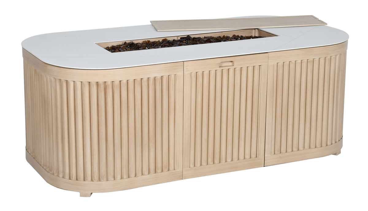 Castelle Nosara Rectangular Firepit Coffee Table, view 2