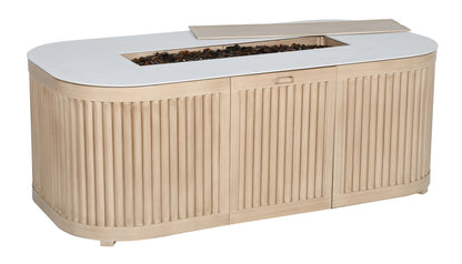 Castelle Nosara Rectangular Firepit Coffee Table, view 2