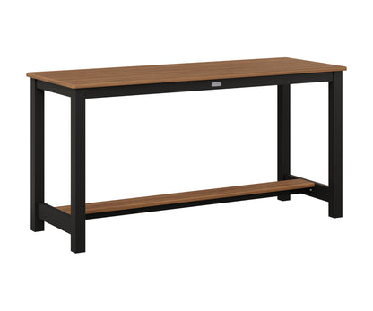 Berlin Gardens Balcony Table with Aluminum Base in Black, Antique Mahogany top