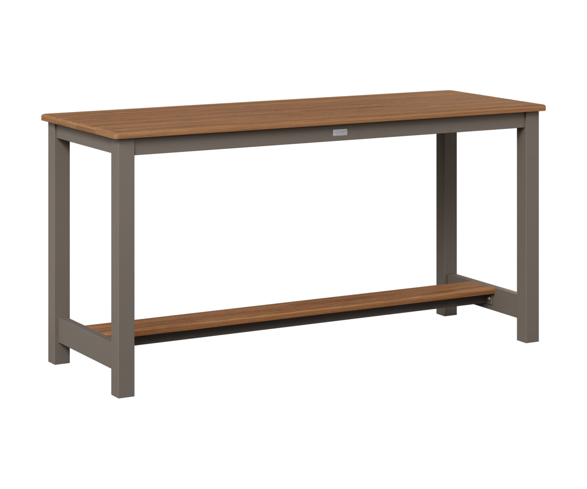 Berlin Gardens Balcony Table with Aluminum Base in Graphite, Antique Mahogany top