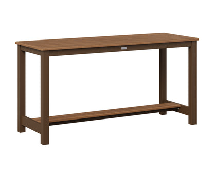Berlin Gardens Balcony Table with Aluminum Base in Mesquite Wood Vein, Antique Mahogany top