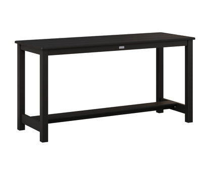Berlin Gardens Balcony Table with Aluminum Base in Black, Black top