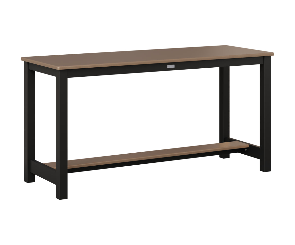 Berlin Gardens Balcony Table with Aluminum Base in Black, Hammered Bronze top