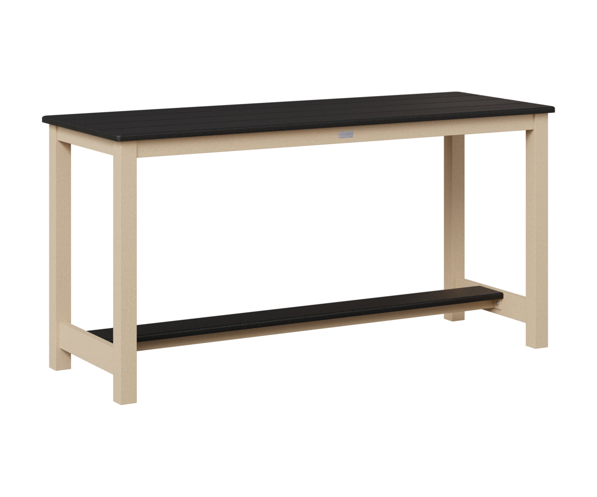 Berlin Gardens Balcony Table with Aluminum Base in Luna Multi, Black top