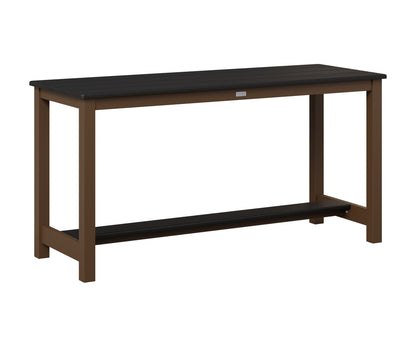 Berlin Gardens Balcony Table with Aluminum Base in Mesquite Wood Vein, Black top