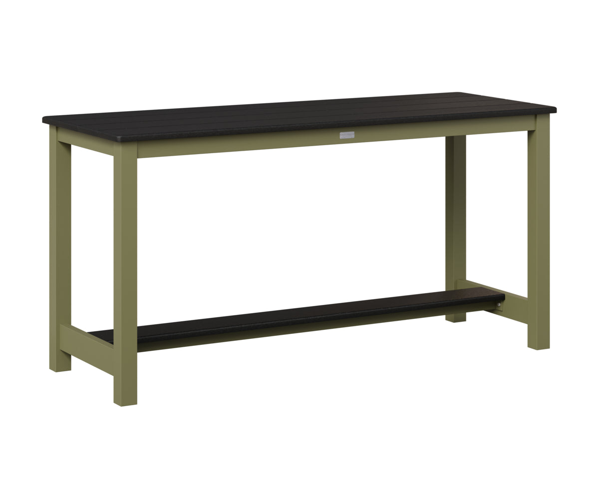 Berlin Gardens Balcony Table with Aluminum Base in Green Sage, Black top