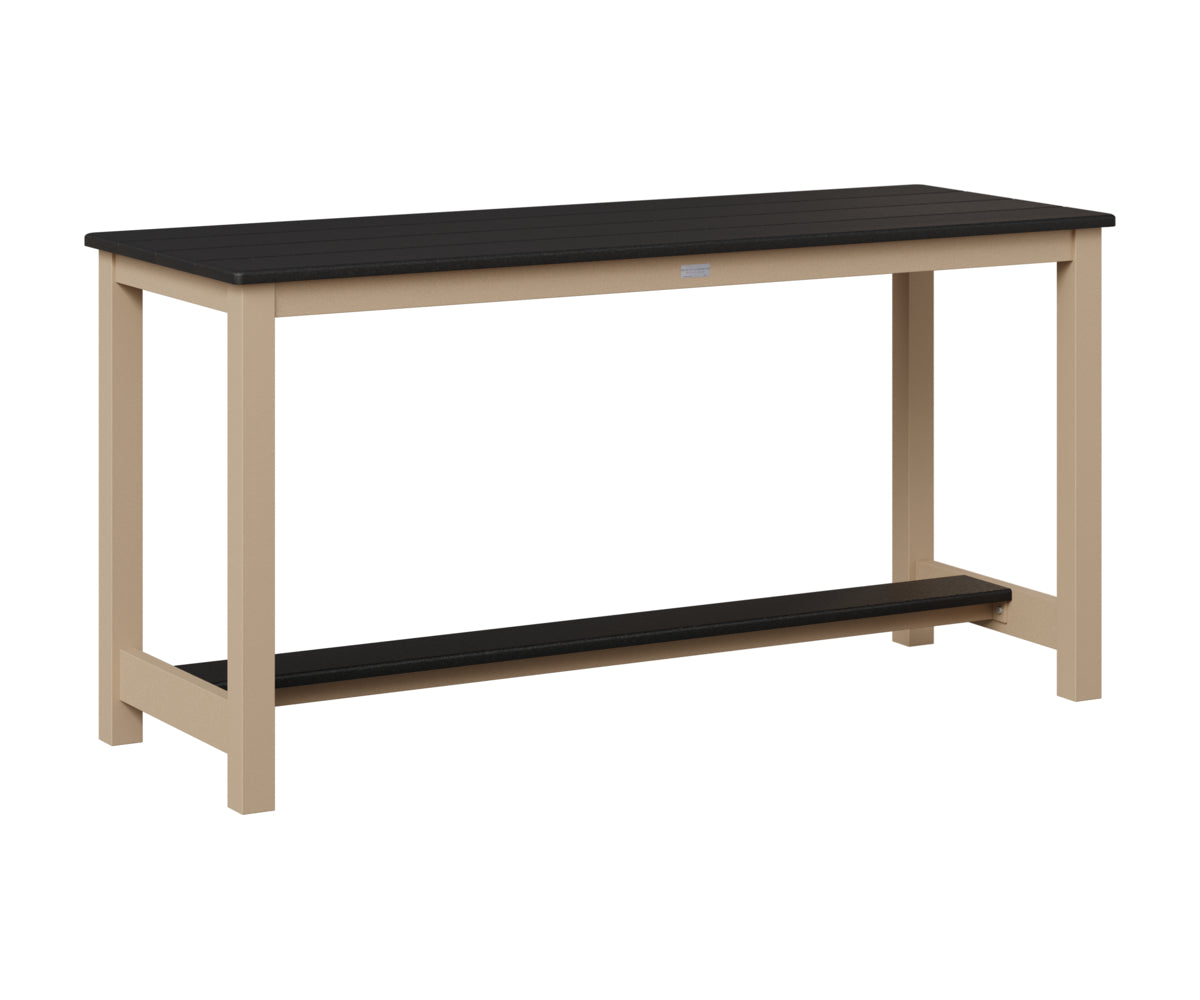 Berlin Gardens Balcony Table with Aluminum Base in Sahara Speckle, Black top