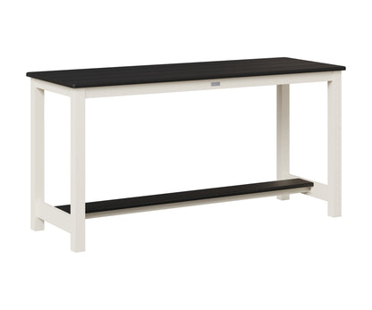 Berlin Gardens Balcony Table with Aluminum Base in White, Black top