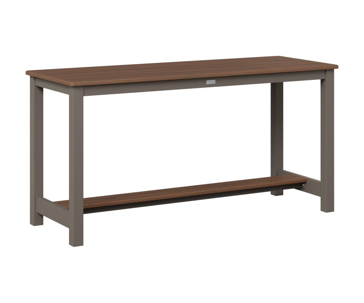 Berlin Gardens Balcony Table with Aluminum Base in Graphite, Brazilian Walnut top