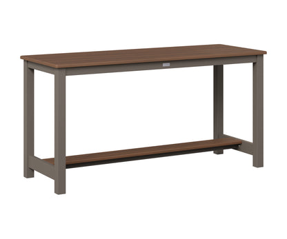 Berlin Gardens Balcony Table with Aluminum Base in Graphite, Brazilian Walnut top