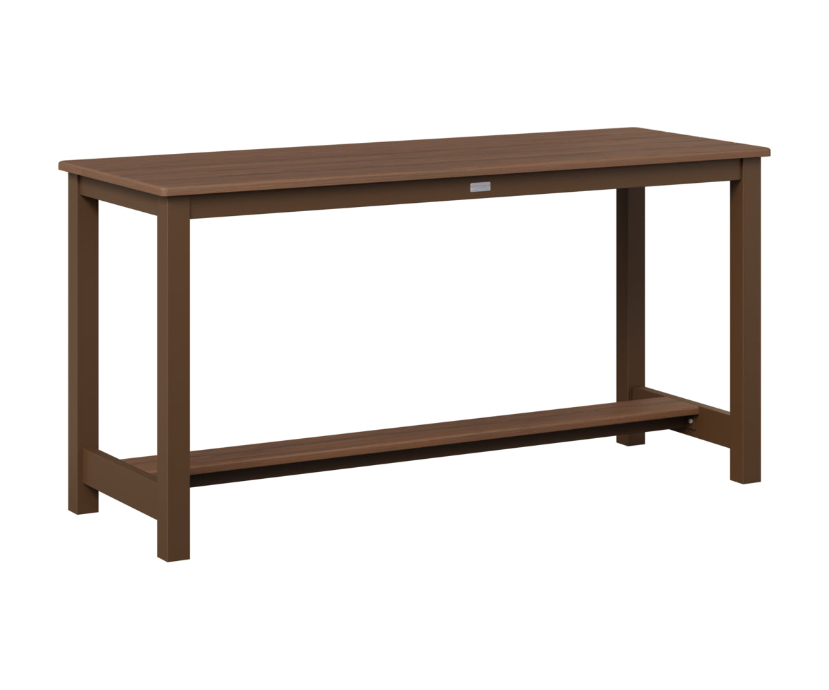 Berlin Gardens Balcony Table with Aluminum Base in Mesquite Wood Vein, Brazilian Walnut top