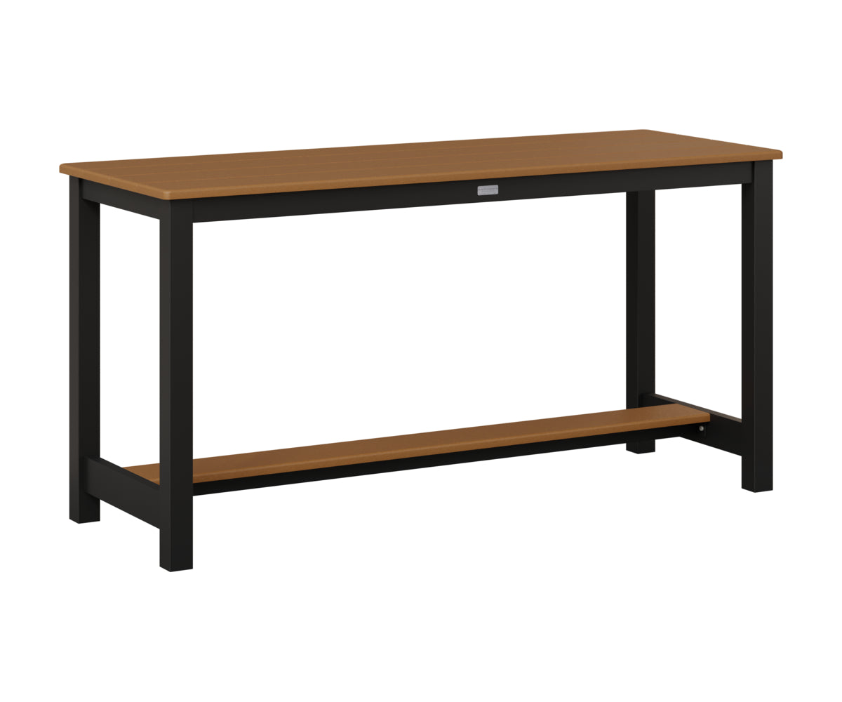 Berlin Gardens Balcony Table with Aluminum Base in Black, Cedar top