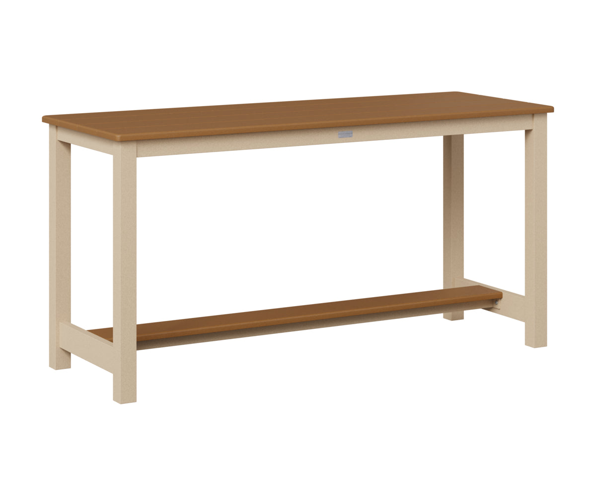 Berlin Gardens Balcony Table with Aluminum Base in Luna Multi, Cedar top