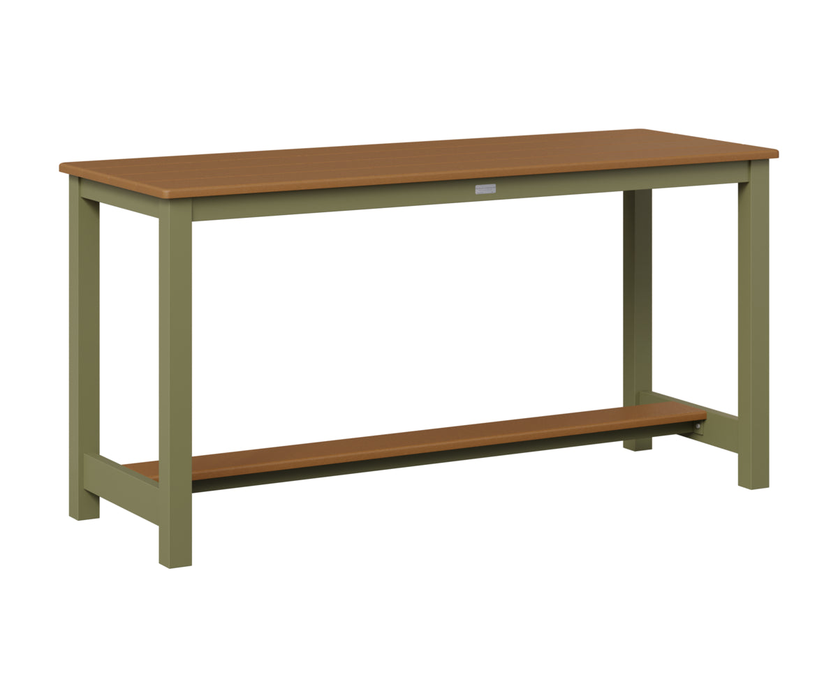 Berlin Gardens Balcony Table with Aluminum Base in Green Sage, Cedar top