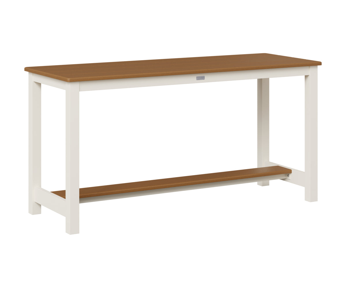 Berlin Gardens Balcony Table with Aluminum Base in White, Cedar top