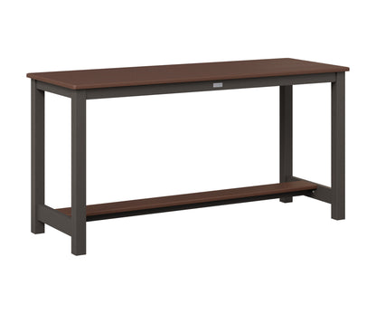 Berlin Gardens Balcony Table with Aluminum Base in Granite Speckle, Chocolate Brown top