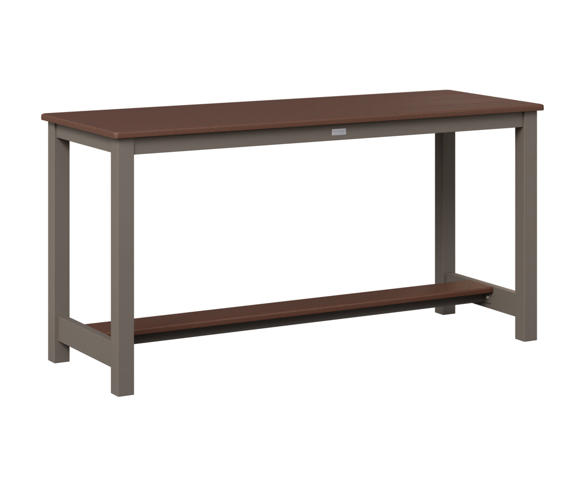 Berlin Gardens Balcony Table with Aluminum Base in Graphite, Chocolate Brown top