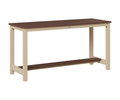 Berlin Gardens Balcony Table with Aluminum Base in Luna Multi, Chocolate Brown top