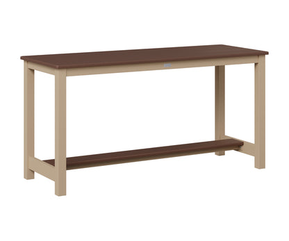 Berlin Gardens Balcony Table with Aluminum Base in Sahara Speckle, Chocolate Brown top