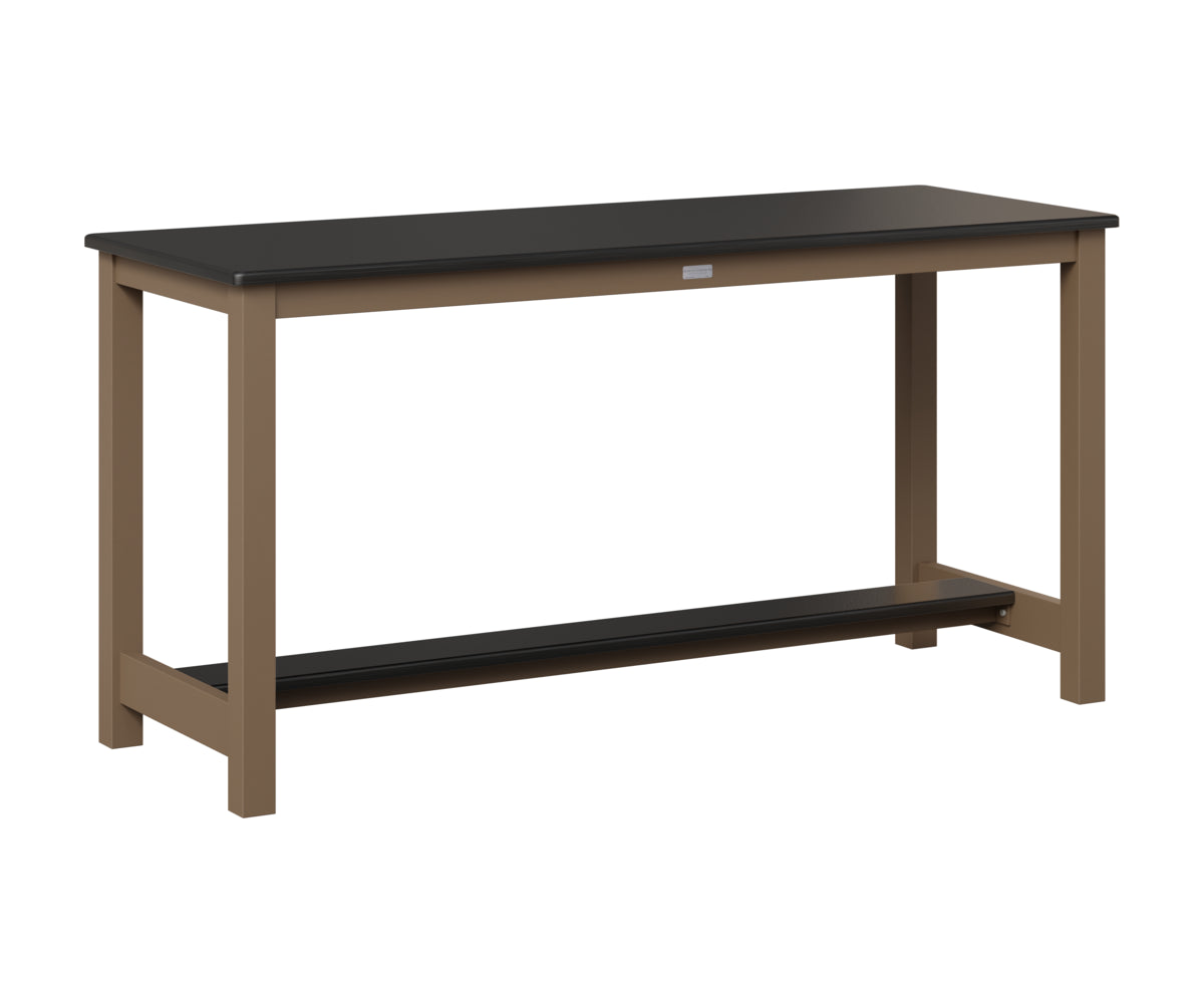 Berlin Gardens Balcony Table with Aluminum Base in Clay, Hammered Black top