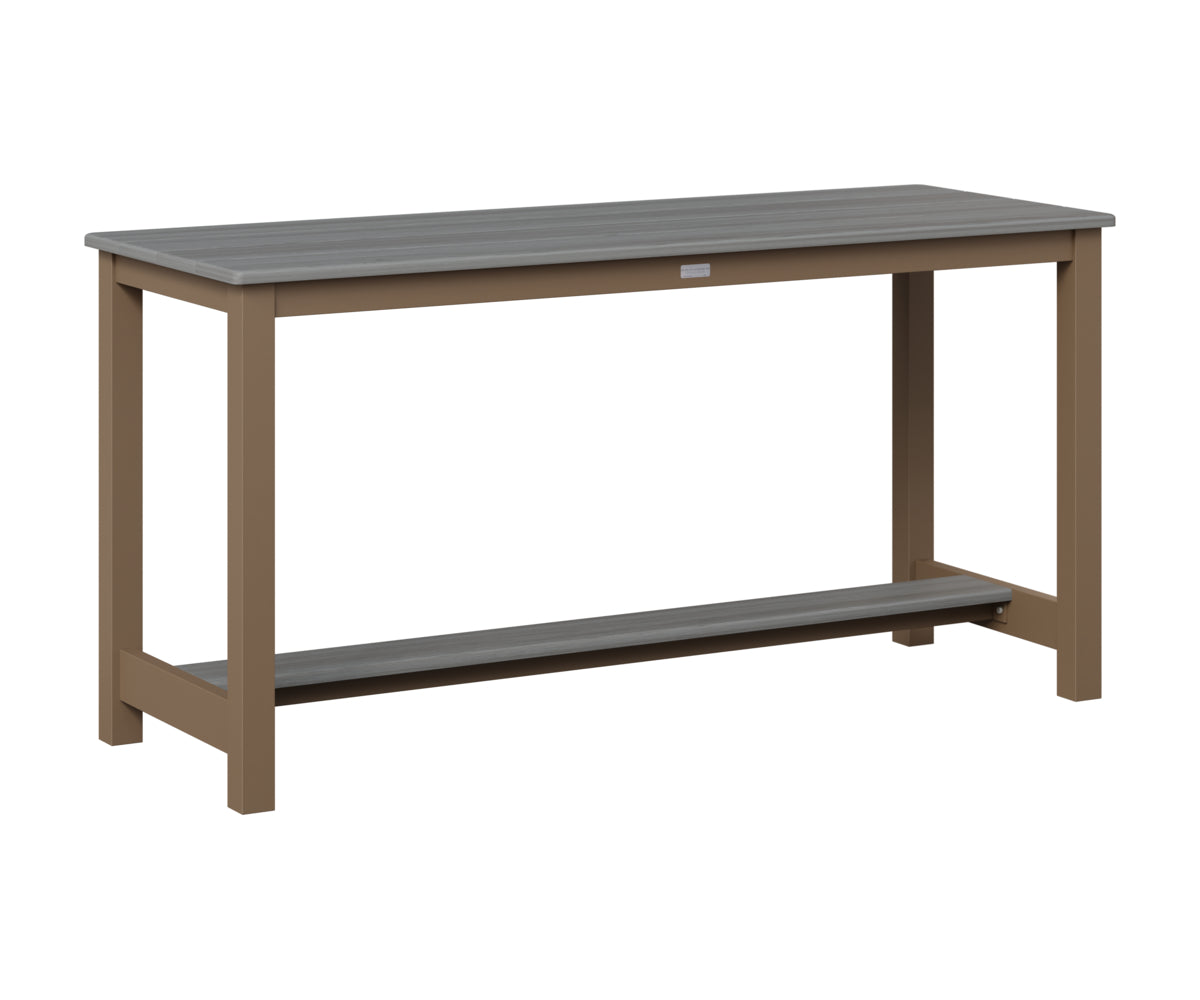 Berlin Gardens Balcony Table with Aluminum Base in Clay, Driftwood Gray top