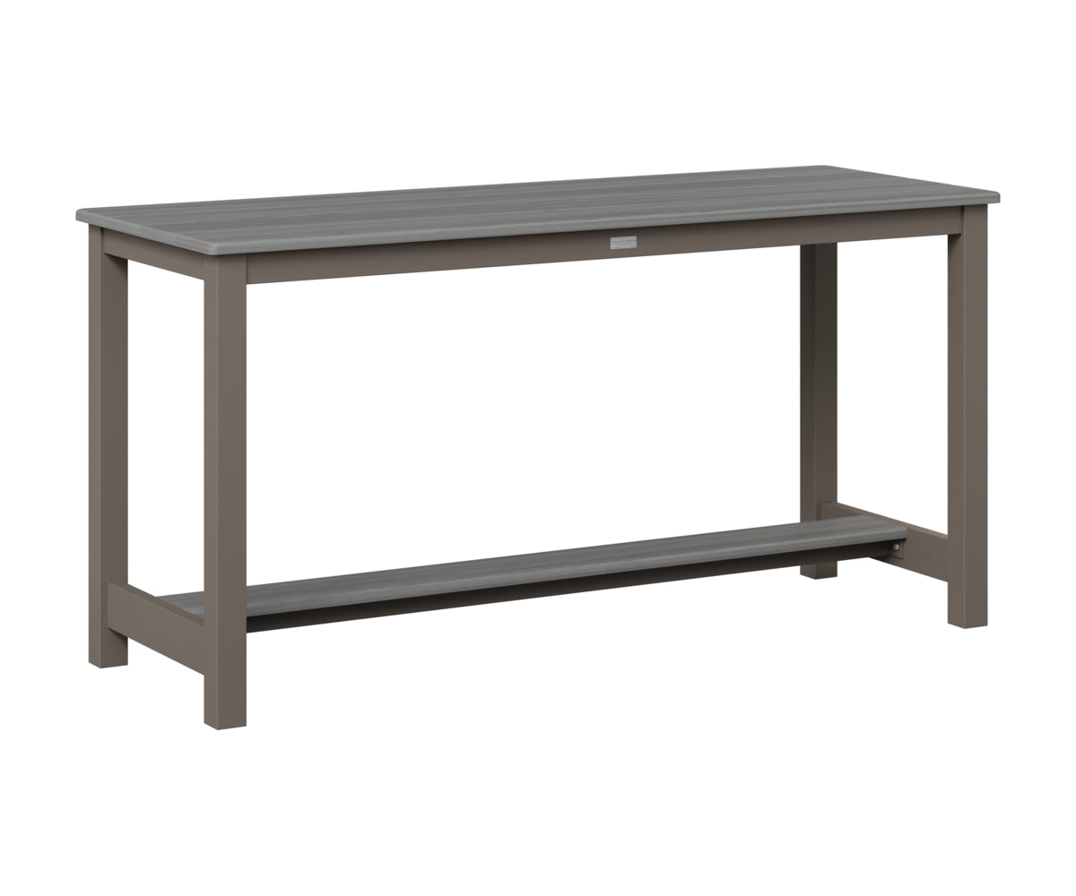 Berlin Gardens Balcony Table with Aluminum Base in Graphite, Driftwood Gray top