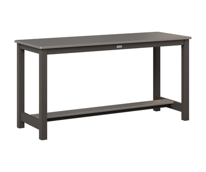 Berlin Gardens Balcony Table with Aluminum Base in Granite Speckle, Hammered Stainless top