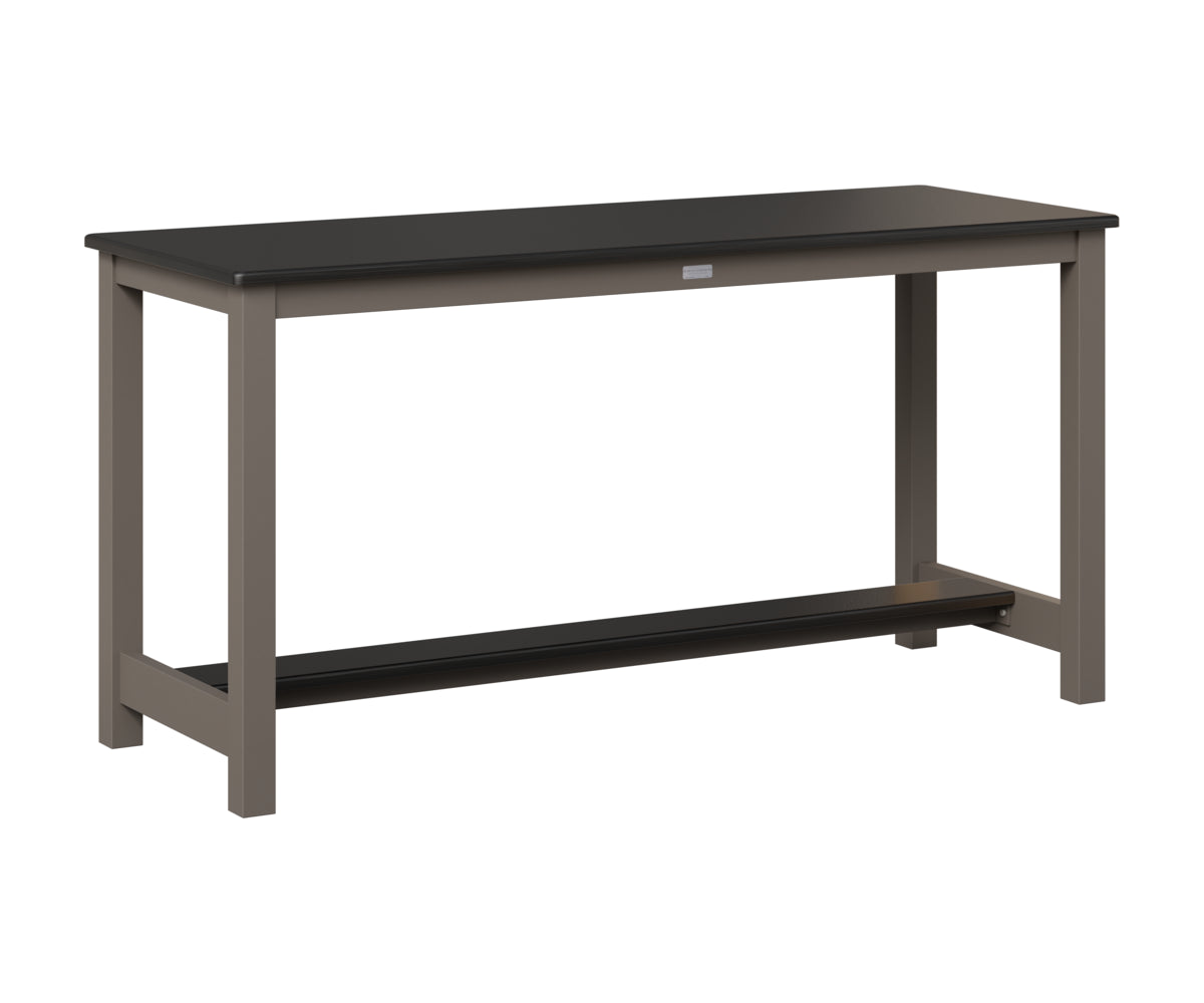 Berlin Gardens Balcony Table with Aluminum Base in Graphite, Hammered Black top
