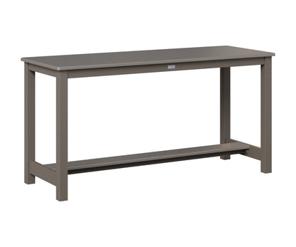 Berlin Gardens Balcony Table with Aluminum Base in Graphite, Hammered Stainless top