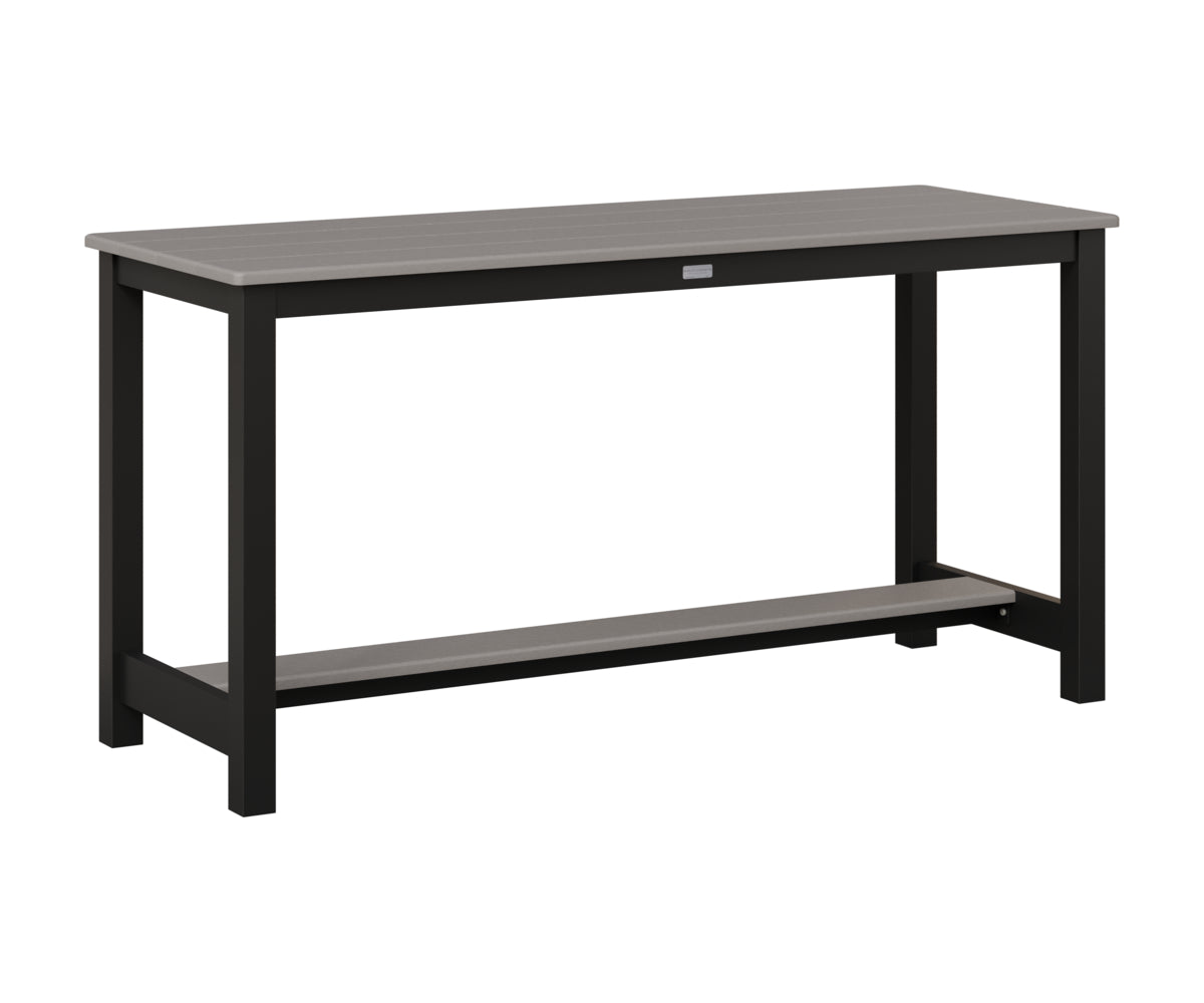 Berlin Gardens Balcony Table with Aluminum Base in Black, Light Gray top