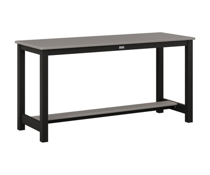 Berlin Gardens Balcony Table with Aluminum Base in Black, Light Gray top