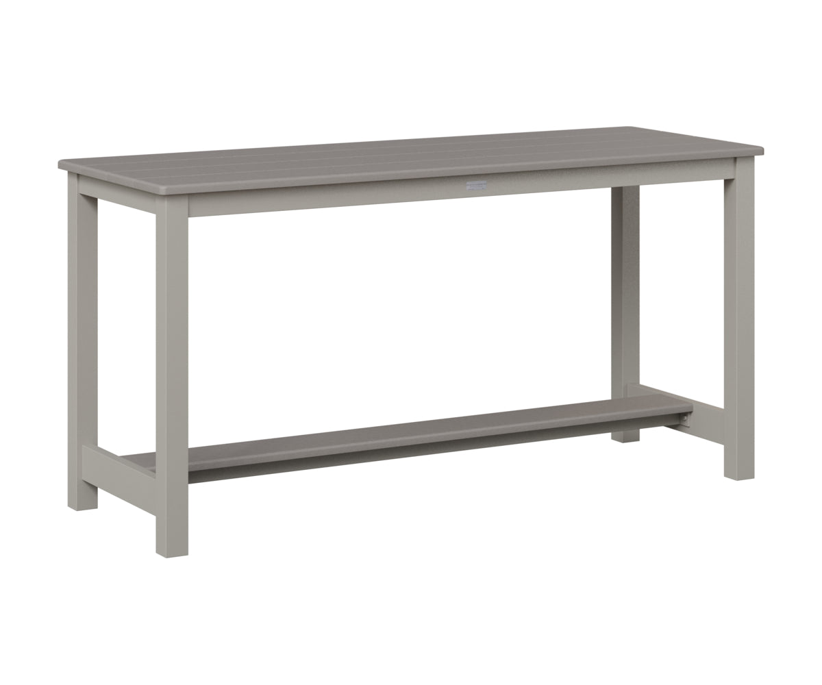 Berlin Gardens Balcony Table with Aluminum Base in Platinum Silver, Light Gray top