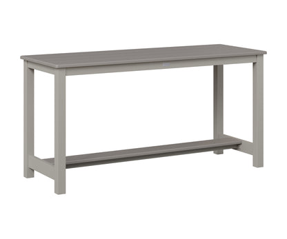 Berlin Gardens Balcony Table with Aluminum Base in Platinum Silver, Light Gray top